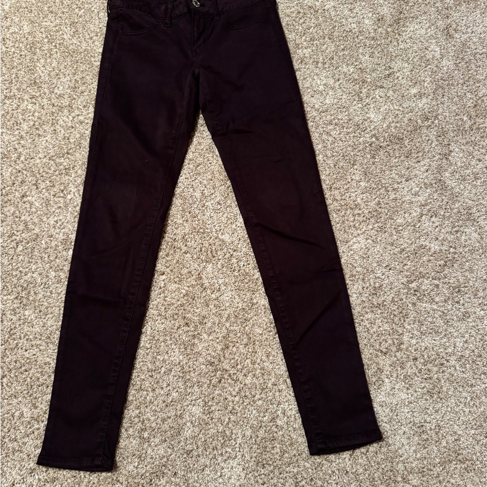 American Eagle Outfitters super stretch Dark Purple Skinny Jeans size 2